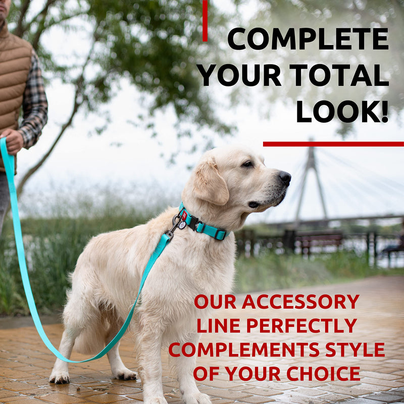 Waterproof Dog Leash - Glow Anti-Slip Dog Leash for Large Small and Medium Breeds - Heavy Duty - Water- & Dirt-Resistant - Boy & Girl 4 Ft x 1" - PawsPlanet Australia