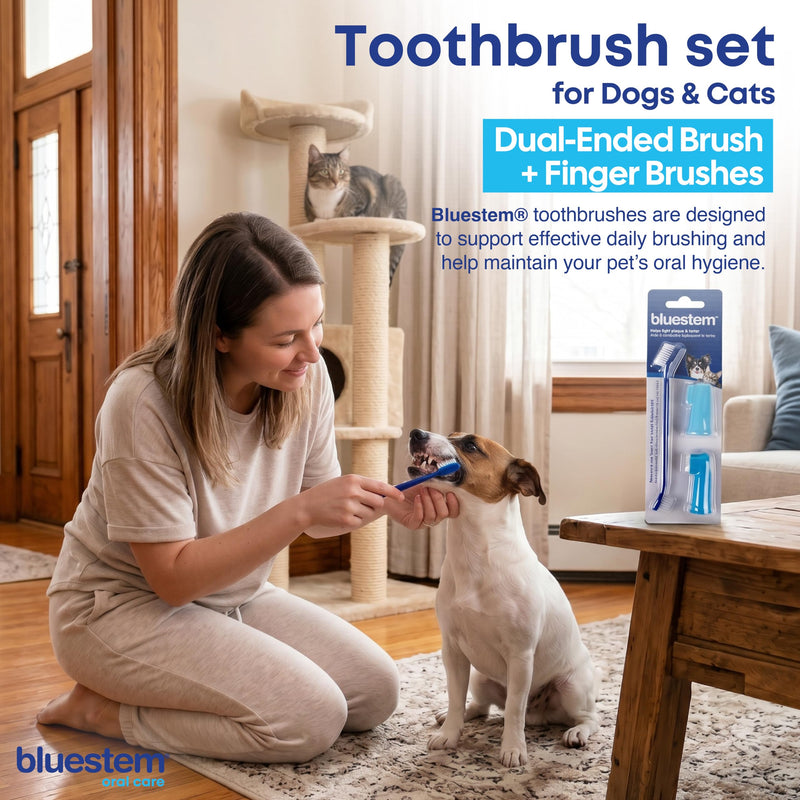 Bluestem Toothbrush and Finger Brush (Brush Set) Brush Set