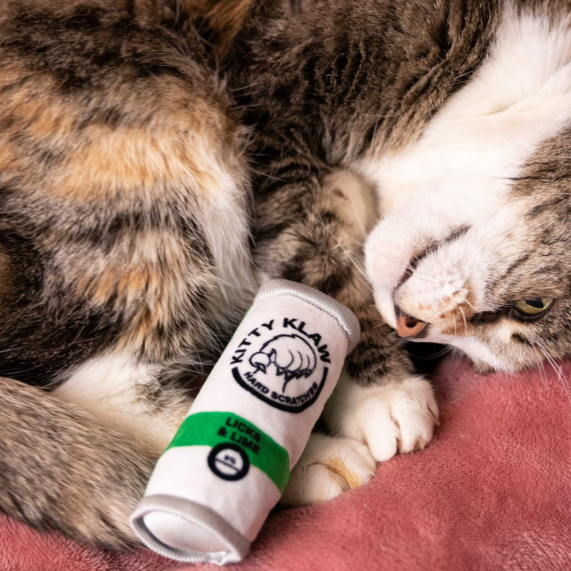 Huxley & Kent Cat Toy | Kitty Klaw Licks & Lime | Nappy Hour Strong Catnip Filled Cat Toy | Soft Plush Kitty Toy with Catnip and Crinkle | Kittybelles - PawsPlanet Australia