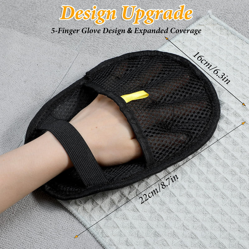 2 Pcs Pet Hair Remover Glove, Double Sided Grooming Gloves, Upgrade Electrostatic Pet Hair Remover, Reusable Pethair Removal Glove for Dogs and Cats Washing Beauty, Sofa, Bed Sheets, Clothes - PawsPlanet Australia