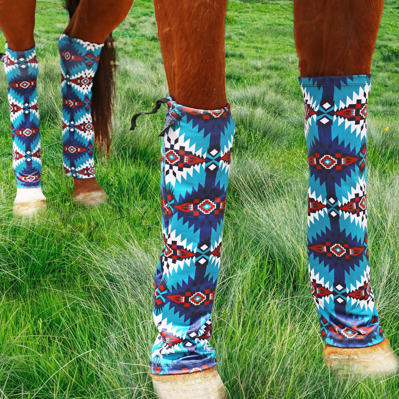 Harrison Howard Loose Fitting Horse Leg Socks Horse Socks Comfortable and Easy to Wear Set of 4 Green Tribe
