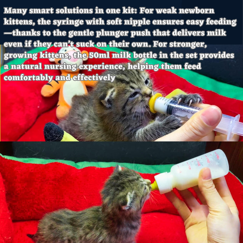 Kitten nursing nipples Puppy nipples for nursing newborn, Kitten bottle feeding, Baby dog milk bottle for kittens, Syringe for liquid, Feeding products for kittens, 100% BPA free, Formula dispenser. - PawsPlanet Australia