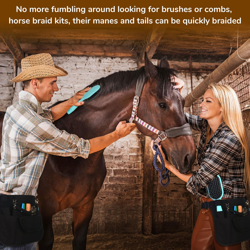 Horse Braiding Kit, horse mane braiding kit, for horse mane braiding supplies for equestrian show parties - PawsPlanet Australia