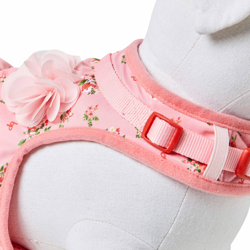 Blueberry Pet Soft & Comfy Floral No Pull Mesh Dog Harness, X-Small, Rose Baby Pink, Dress Harness for Dogs Girl, Small Dog Vest Harness, Fashionable for Puppy Owners X-Small (Pack of 1) - PawsPlanet Australia