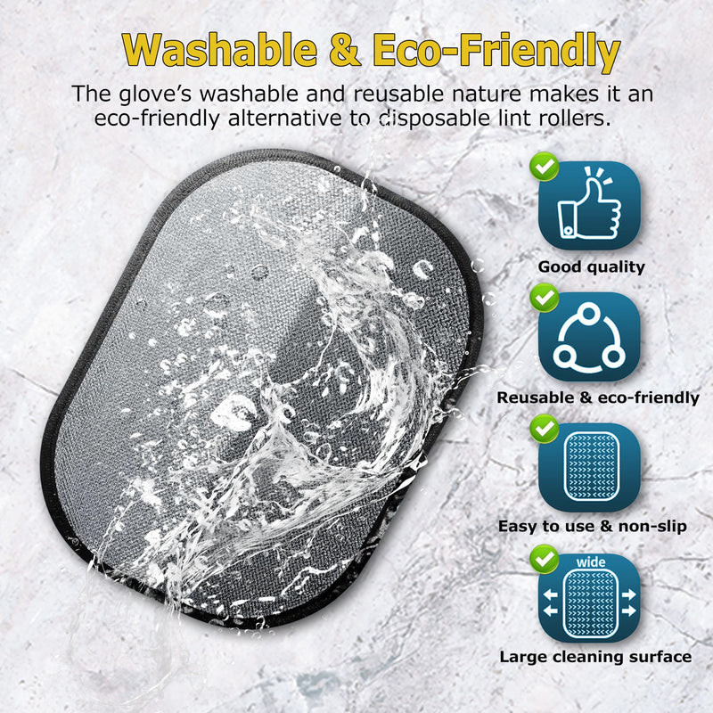 2PCS Pet Hair Removal Glove for Cats & Dogs – Upgraded Reusable Electrostatic Pet Hair Remover Tool for Couch, Clothing, Carpets & Car Seats - PawsPlanet Australia