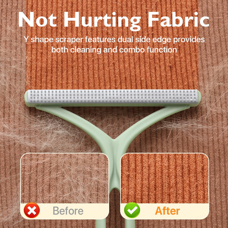 Pet Hair Removal Tool 3 Pack Dog Cat Hair Remover Carpet Scraper Rake Fur Removal Brush Lint Remover Shaver for Car Furniture Couch Green - PawsPlanet Australia