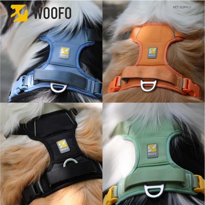 Core Dog Harness with Handle and Pocket, Sliver ion Inner Fabric, Wear-Resistant Shell Fabric, Reflective and Soft Padded (Mist Grey, Size Medium) Mist Grey M (Chest: 16-21in) - PawsPlanet Australia