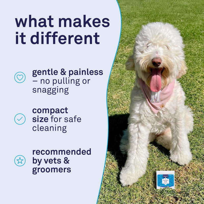 Petpost Tear Stain Remover Comb for Dogs | Extra Fine Stainless Steel Dog Eye Comb | Gentle Grooming Tool for Shih Tzu, Maltese & Small Breeds | Dog Face Comb for Eye Cleaning - PawsPlanet Australia