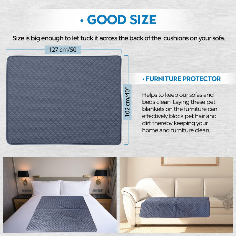 Waterproof Dog Blanket, Dog Blanket for car, Waterproof cat Bed, Pet Couch Covers, Waterproof Blanket for Sofa, Furniture Protectors, Outdoor Picnic, Incontinent Bed Protector, 7 Layers - PawsPlanet Australia