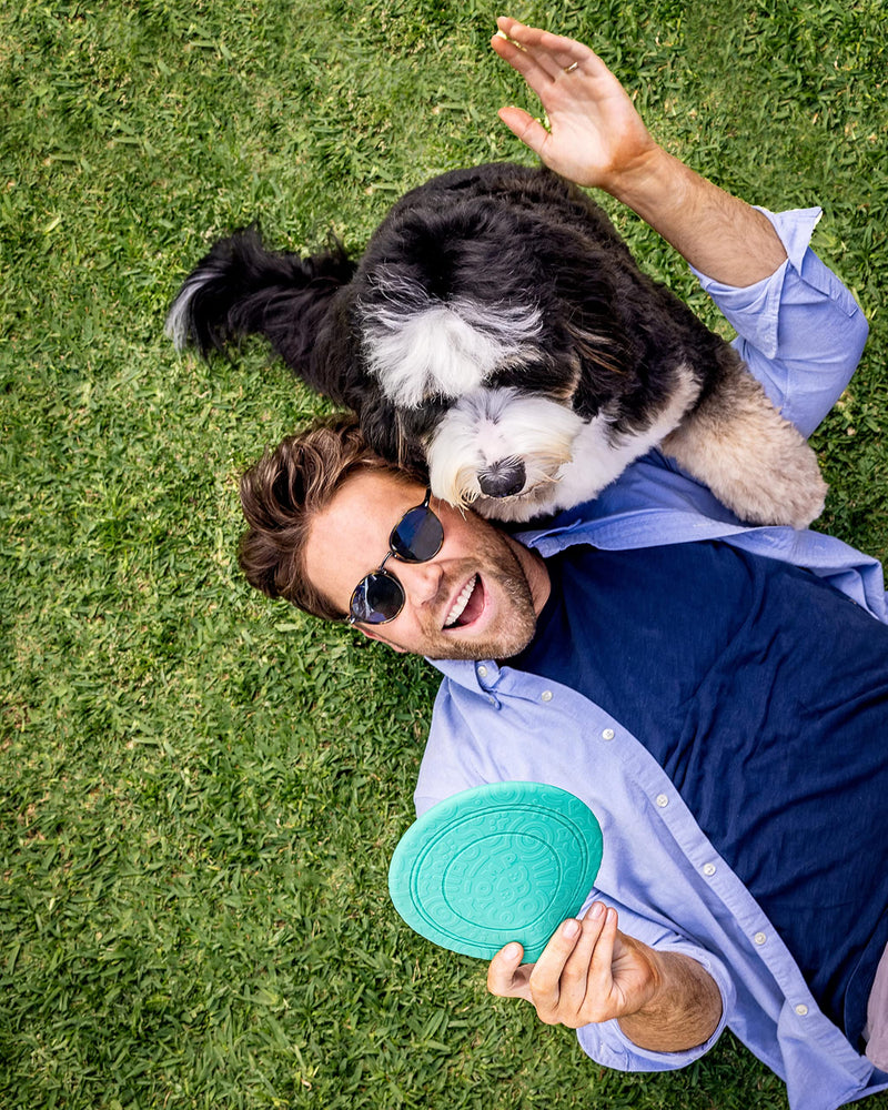 YOMP FetchFlyer Dog Flying Disc Toy - Interactive Outdoor Fetch Toy Designed for Safe Pet Play, Made from Textured & Non-Toxic Silicone - PawsPlanet Australia