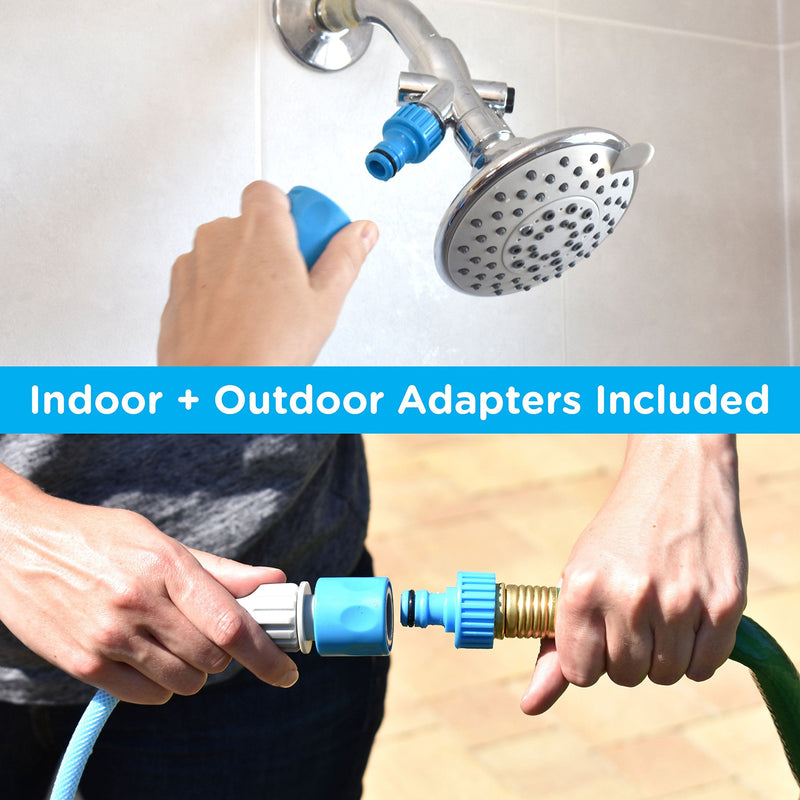 Aquapaw Pet Bathing Tool – Sprayer and Scrubber in One – Compatible with Indoor Shower or Outdoor Garden Hose – For Dog and Cat Grooming – Garden Hose and Shower Adapters Included - PawsPlanet Australia