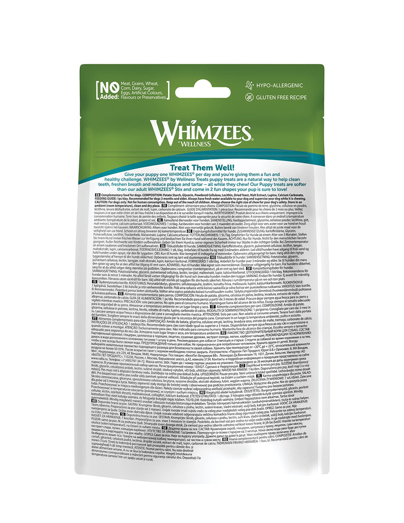 WHIMZEES Puppy Stix, Natural and Grain Free Dog Chews, Puppy Dental Sticks, 28 Pieces, Size XS/S 28 g (Pack of 1) Extra Small to Small Breed (2-9kg) - PawsPlanet Australia