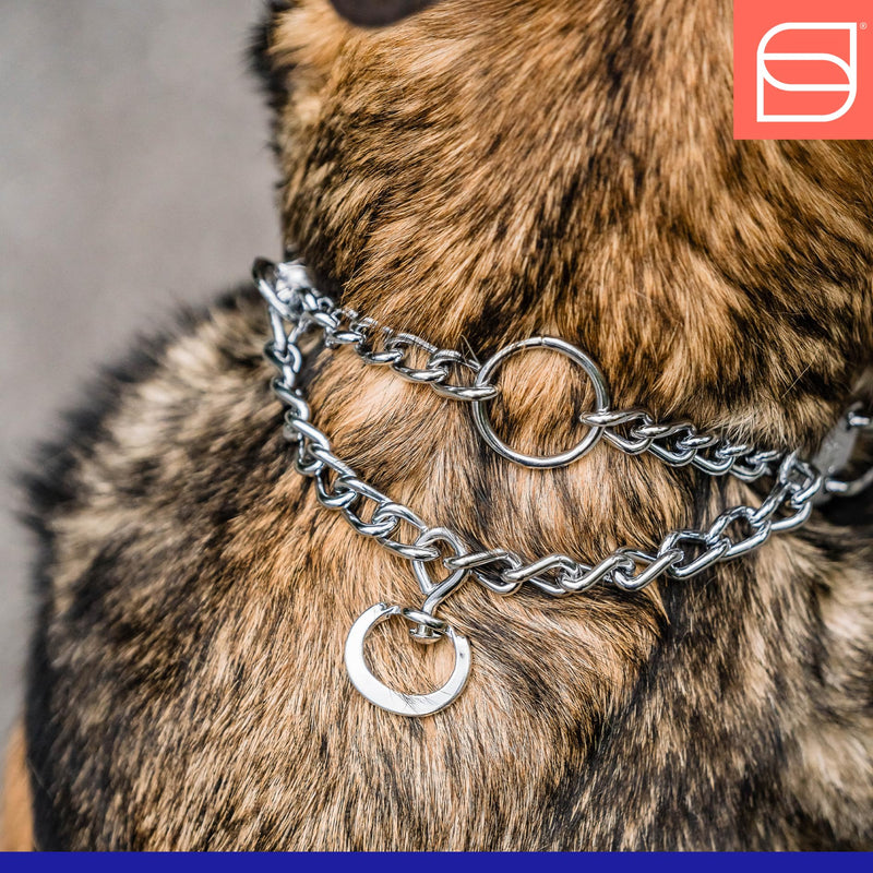 Herm. Sprenger Ultra-Plus Prong Dog Training Collar with Quick Release Snap and Swivel, Anti Pull Training Pinch Collar, Steel Chrome Plated (3.0 mm x 18" Neck Size; 23" Chain Length) 3.0 mm x 18" Neck Size; 23" Chain Length