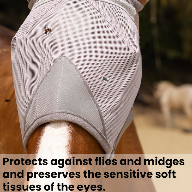 Horse Fly Mask, Adjustable Fly Masks for Horses Without Ears, UV Protection from Insect Pests Comfort Mesh Without Nose Average Size Horses Accessories (M) M - PawsPlanet Australia