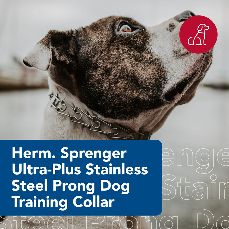 Herm Sprenger - Stainless Steel Ultra-Plus Prong Dog Training Collar - 3.20 mm x 18" Neck Size, 22" Chain Length
