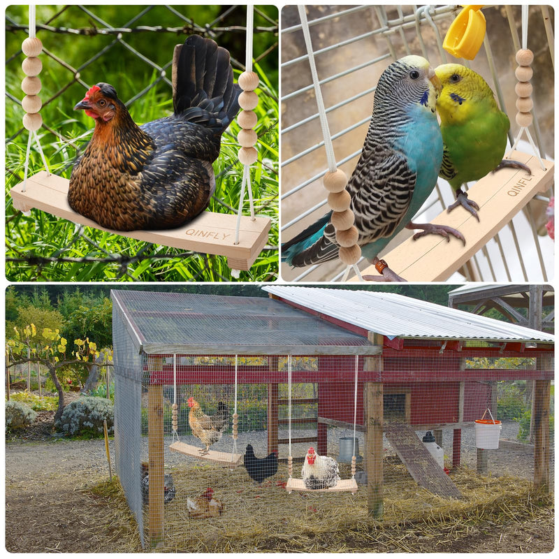 Chicken Swing,Arc-Shaped Chicken Perch Handmade,Chicken Toys for Coop Accessories Decor,Wood Stand for Hens Chicken Swing - PawsPlanet Australia
