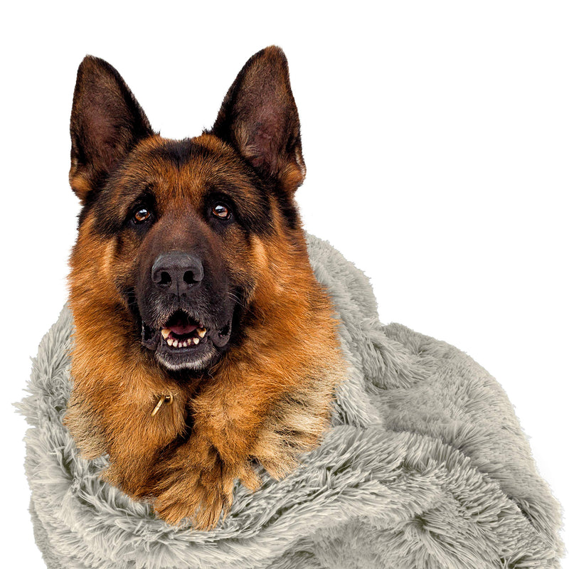The Dog’s Blanket – Faux Fur Dog Blanket, Silver Grey, XL, 38x54 Silver Grey Fur XL Blanket (38x54") - PawsPlanet Australia