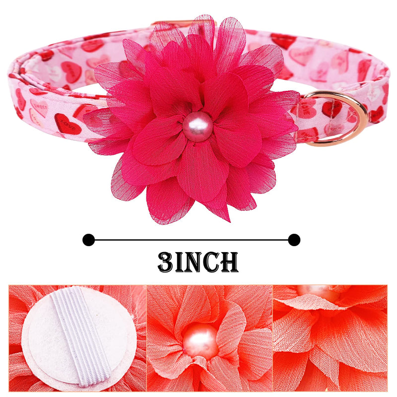 PET SHOW 4pcs Dog Flowers Collar Charms Slides Attachment Accessories For Small Medium Large Dogs Cat Puppy Bows Grooming Supplies… A 3" - PawsPlanet Australia