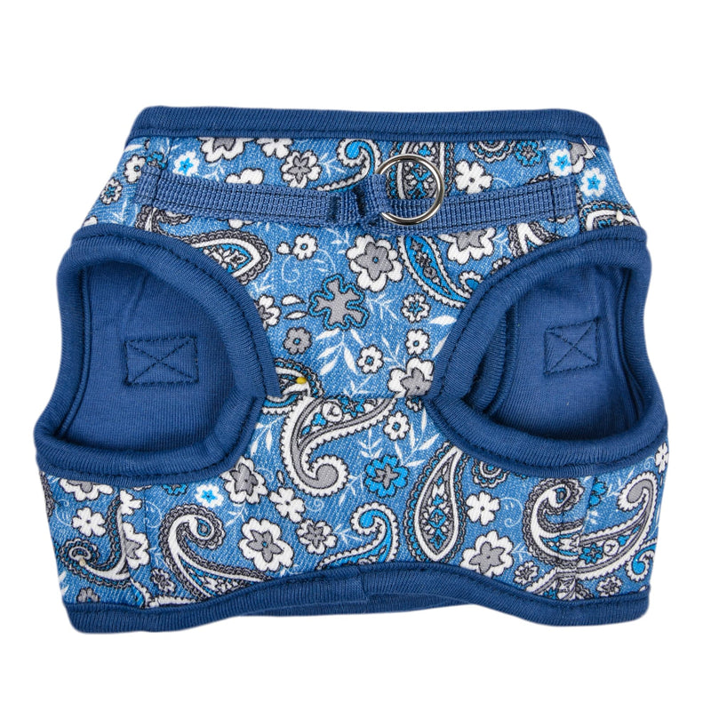 Puppia Cynthia Dog Vest Harness B (Step-in) Fashionable Paisley Pattern Spring Summer Harness for Small and Medium Dogs, Blue, X-Large Blue_Cynthia - PawsPlanet Australia