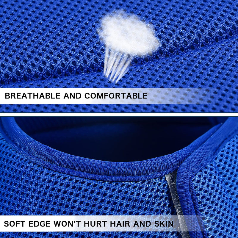 Breathable Mesh Elizabethan Collar, Soft Adjustable E-collor For Pet Dogs Cats Rabbit Quicker Healing Anti-Bite Anti-Lick Easy Eat and Drink(Blue) Size 5 for small to medium dogs Blue - PawsPlanet Australia