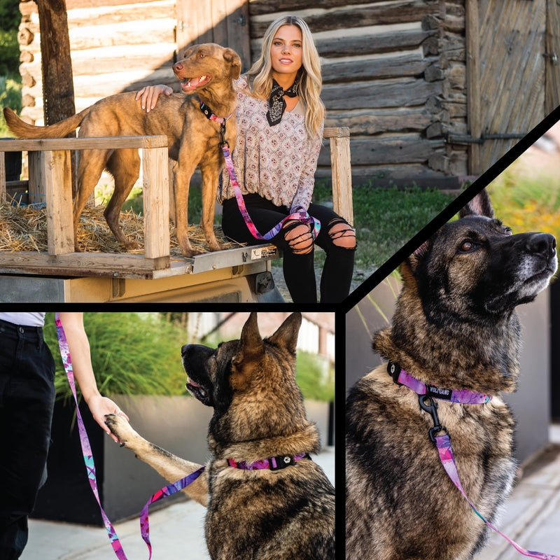 Wolfgang Heavy Duty Adjustable Dog Harness, Pull-Tested to Over 800 lbs for Walking & Training, Daydream Print, Large Large (1 Inch x 20-30 Inch) - PawsPlanet Australia
