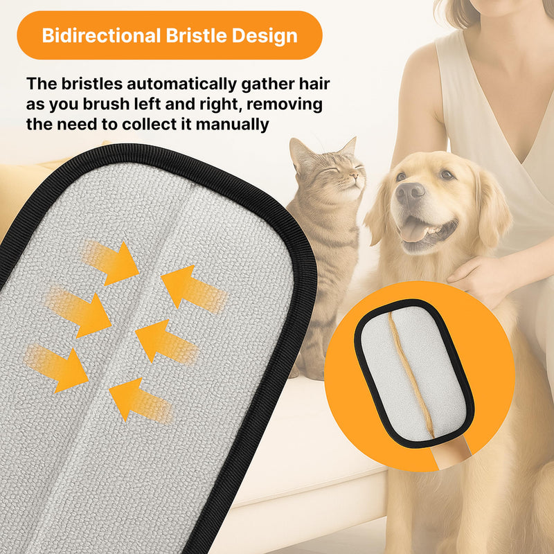 4 PCS Upgraded Electrostatic Pet Hair Removal Glove - Reusable, Washable Mitt for Furniture, Carpet, Car Seat & Clothing - Efficient Cat & Dog Hair Remover, Black