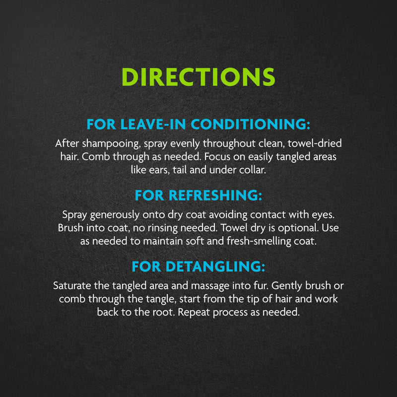 FURminator deTangling Leave-in Conditioner Spray, 8.5 Ounces, Lightly Scented, Gentle Ingredients Keep Coat and Skin Moisturized - PawsPlanet Australia