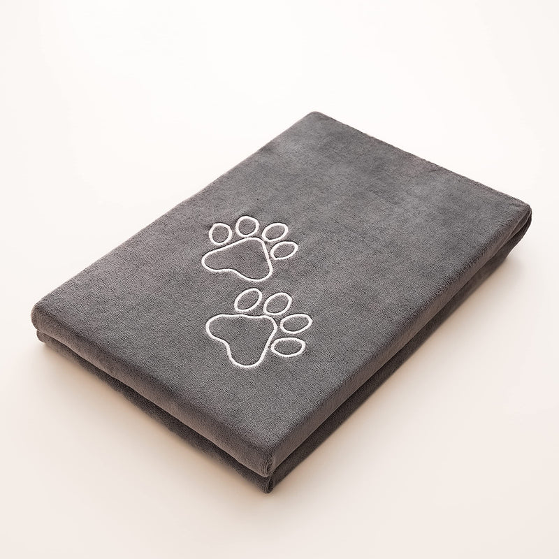 Unconditional Love | Premium Pet Towel | Ultra Absorbent and Soft Microfiber Towel for Dogs and Cats Grey - PawsPlanet Australia