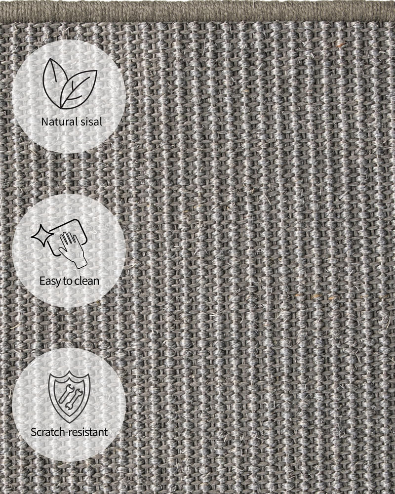 JanYoo 2pcs Bunny Scratch Pads Natural Sisal Rabbit Scratching Pad Bunny Scratcher Mat Resting Mats for Cages, Small Animal Claws and Teeth Care Bedding Accessories for Guinea Pig (15.7x11.8in, Grey) 2-Grey