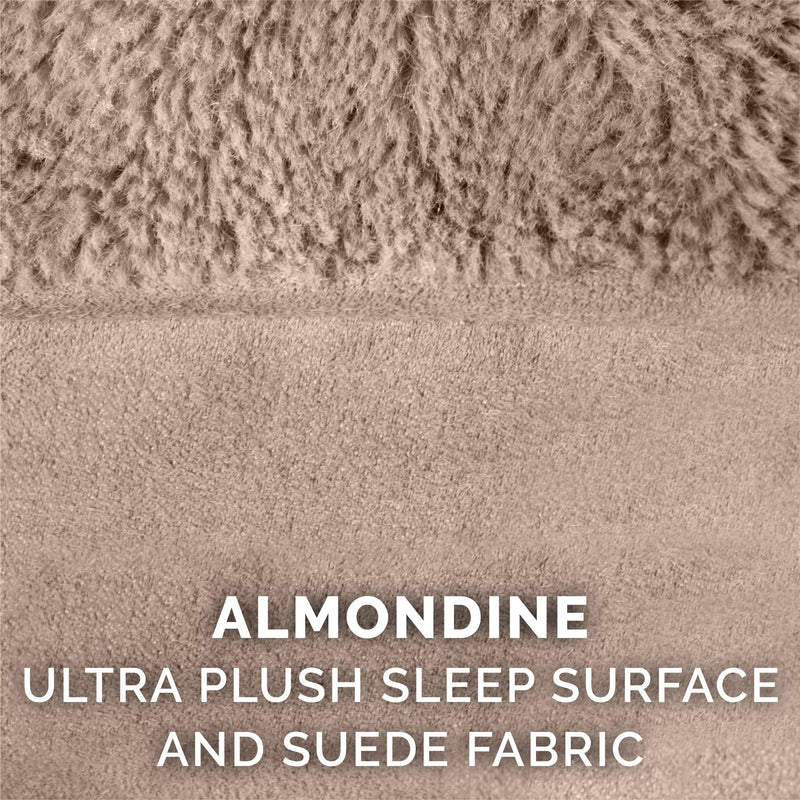 Furhaven Replacement Dog Bed Cover Plush & Suede Sofa-Style, Machine Washable - Almondine, Jumbo Plus (XX-Large) Cover Only 53" x 40" x 0.25" (Plush & Suede) Almondine - PawsPlanet Australia
