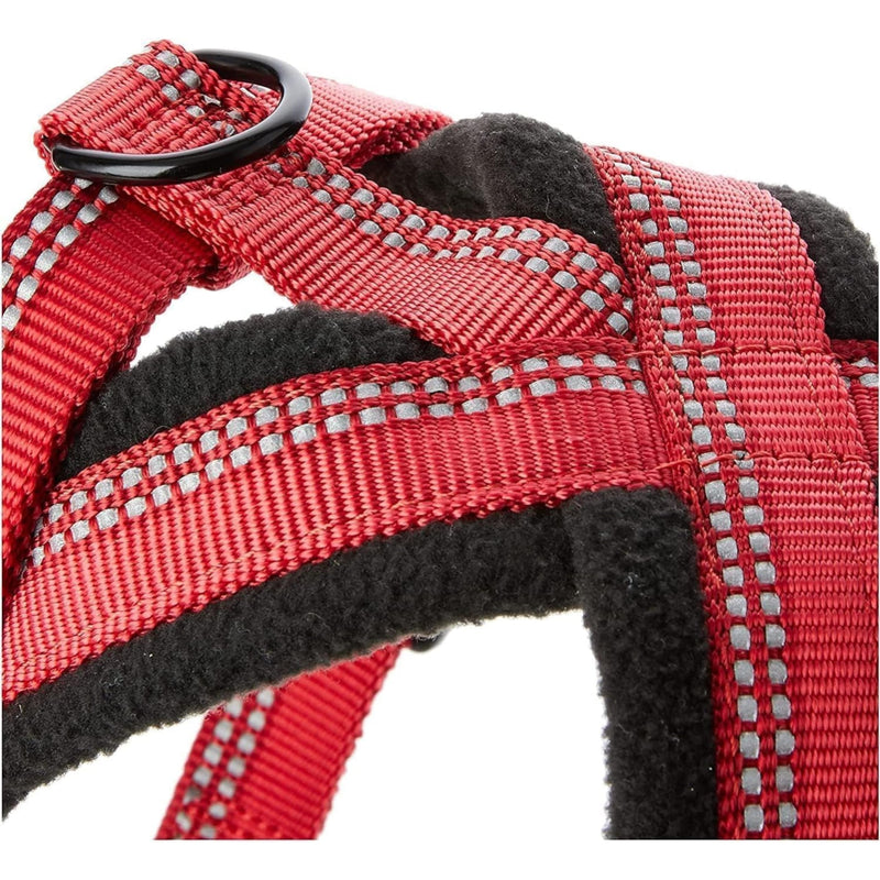 HALTI Comfy Harness - Lightweight, Fleece-Lined, Reflective & Adjustable Dog Harness, Front & Back Ring for a Dog Leash, Great for Puppy Walks. Suitable for Small Dogs and Puppies (Size Small) - PawsPlanet Australia