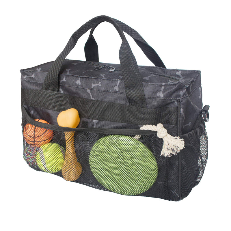 Dog Travel Bag, Pet Luggage Suitcase Weekend Tote Carrier with Collapsible Bowl Black - PawsPlanet Australia