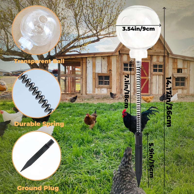 2Pcs Chicken Peck Toys, Chicken Enrichment Toys with Swing Feeder, Interactive Slow Feed Release Toy for Your Flock, Chick Treat Dispensers for Hens Poultry Duck Birds Parrots - PawsPlanet Australia