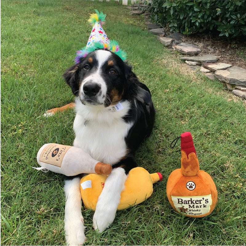 Lulubelles Power Plush | Barker's Mark | Yappy Hour Plush Dog Toy with Squeaker | Funny Dog Toy | Fun, Durable, and Safe | Huxley & Kent Squeaky Dog Toys Small - PawsPlanet Australia