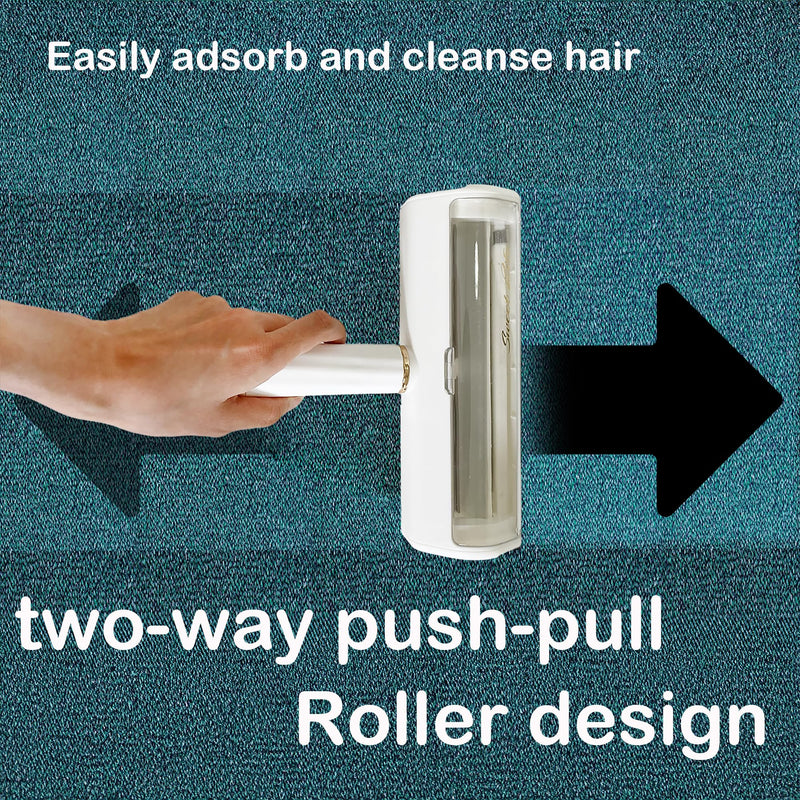 Reusable Pet Hair Remover and Lint Roller - Multi-Surface Fur Removal Tool for Furniture, Couch, Carpet, Clothing, and Bedding - Portable and Efficient, usual, White, S-4143 - PawsPlanet Australia