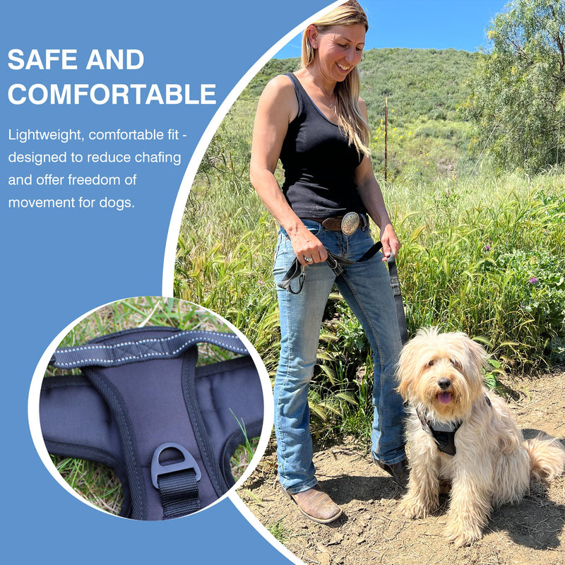 The North Star Dog Harness™ - Comfortable, Fully Adjustable, Designed to Reduce Pulling, Escape Resistant, Durable, fastens Easily and securely. (Grey, Small) - PawsPlanet Australia