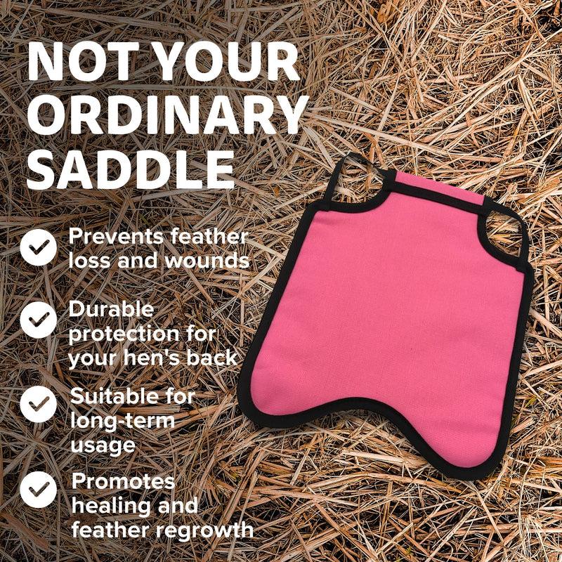 Single Strap Chicken Apron/Saddle, X-Large, Awareness Pink - PawsPlanet Australia
