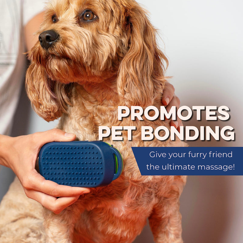 Bonza Cat and Dog Massage Brush, Easy to Clean Bath Brush with Removable Screen, Soft Silicone Bristles are Gentle Grooming on Your Pet, Curry Comb for Washing, Brushing for Medium to Long Haired Pets - PawsPlanet Australia