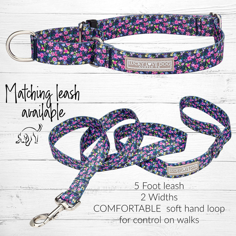 Lucky Love Dog Martingale Collar Leash Set, Premium No Slip Collar, Great for Whippets, Greyhounds, and More (Primrose, Large) - PawsPlanet Australia