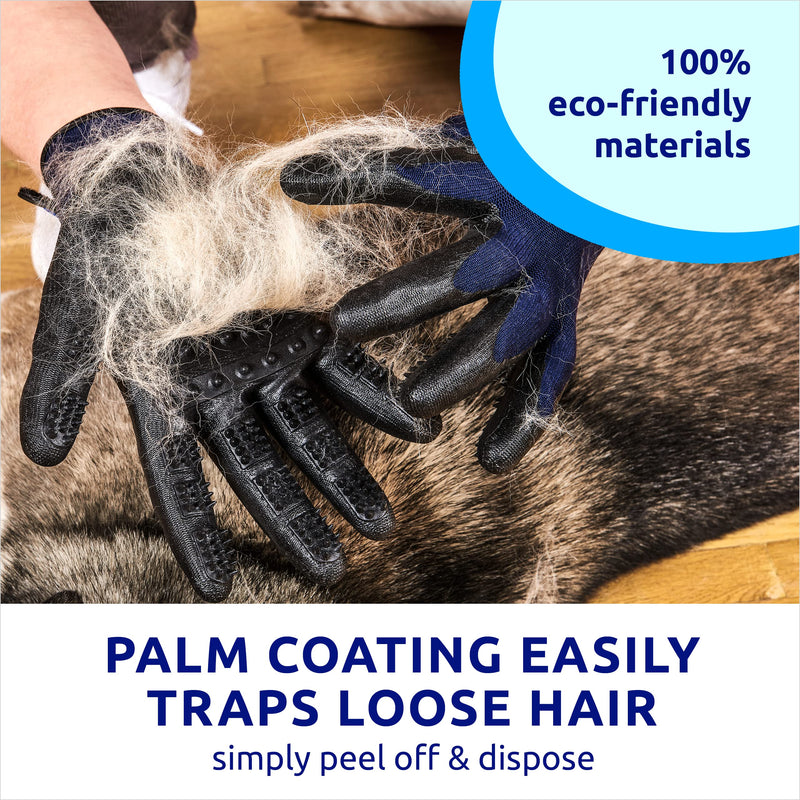 Pat Your Pet Grooming Gloves - Cat & Dog Hair Remover Glove for Deshedding Long and Short Fur - PawsPlanet Australia