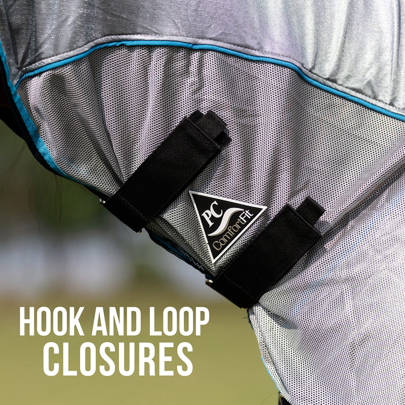 Professional's Choice Comfort-Fit Fly Neck Cover | Jersey Mesh Material | Universal Size (Pacific/Blue) Pacific/Blue