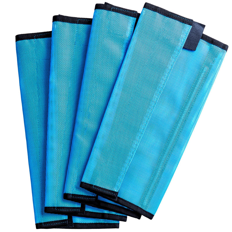 Horse Fly Boots, Fly Boots for Horses Set of 4, Breathable Mesh Horse Leggins Reduce Stomping & Foot Fatique Pet Supplies (4Pack/Blue) 4Pack-Blue