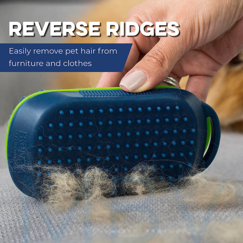 Bonza Cat and Dog Massage Brush, Easy to Clean Bath Brush with Removable Screen, Soft Silicone Bristles are Gentle Grooming on Your Pet, Curry Comb for Washing, Brushing for Medium to Long Haired Pets - PawsPlanet Australia