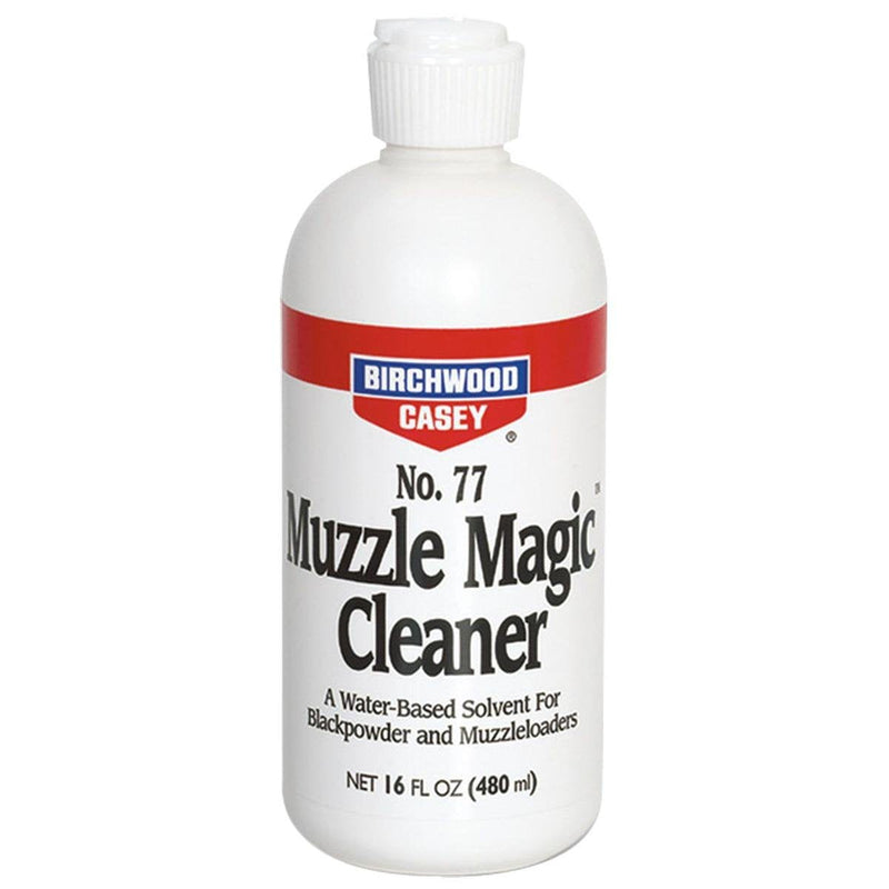 Birchwood Casey Muzzle Magic No.77 Gun Cleaner with Flip Top | Fast-Acting Water-Based Black Powder Solvent for Rust Prevention, 16oz Bottle One Size - PawsPlanet Australia