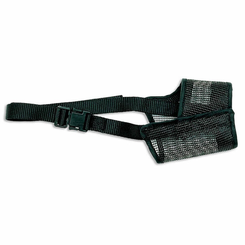 Coastal Pet Best Fit Adjustable Mesh Dog Muzzle - Soft Muzzle for Grooming Dogs with Open Front Design - Gentle, Durable Mesh for Temporary Muzzling - Black, 3" 3 inch (Size 1) (Pack of 1) - PawsPlanet Australia