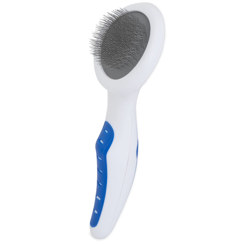 Petmate GripSoft Cat Brush, White & Blue, One Size - PawsPlanet Australia