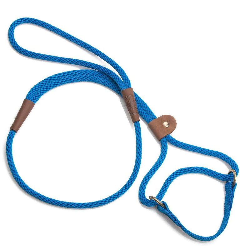 Mendota Pet Dog Walker, Martingale Style Leash - Leash & Collar Combo, Made in The USA - Blue, 1/2 in x 6 ft - for Large Breeds - PawsPlanet Australia