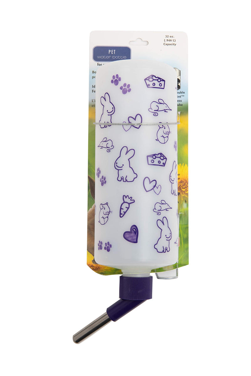 Lixit Weather Resistant Cage Water Bottles for Rabbits, Ferrets, Guinea Pigs Hamsters and Other Small Animals. (32-Ounce) Frosted All Weather 32 Ounce - PawsPlanet Australia