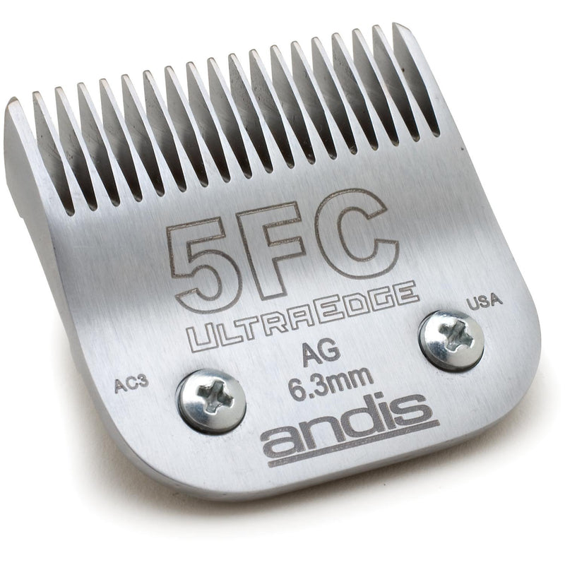 Andis – 64122, Ultra Edge Detachable Dog Clipper Blade – Equipped with Stainless Steel for Precision Trimming, Fits Motor-Driven Trimmer – for Pet’s Fast Touch-Ups & Full Grooming., Size 5Fc, Silver - PawsPlanet Australia