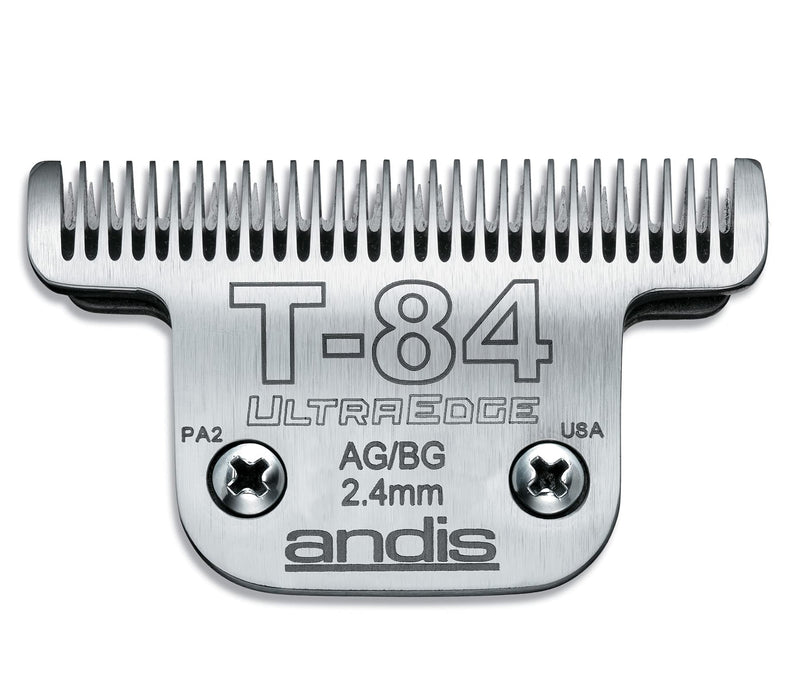 Andis – 21641, Ultra Edge Dog Clipper Blade – Carbon-Infused Steel With Exclusive Hardening Process, Long-Lasting Blades, 3/32-Inch Cut Length – For Dogs & Medium-Sized Animals, Size-T-84, Chrome - PawsPlanet Australia